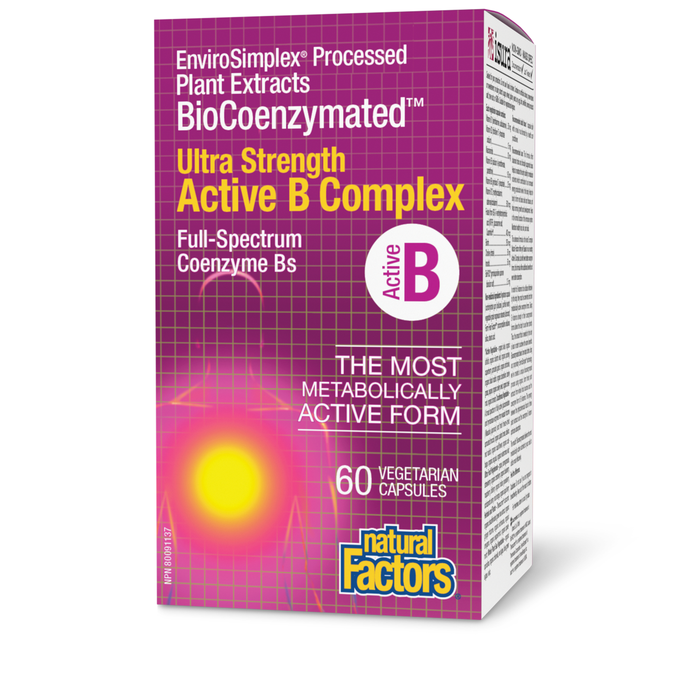 Natural Factors Active B Complex Ultra Strength 60 Capsules