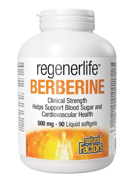 Natural Factors Regenerlife Berberine 500mg 90 Softgels