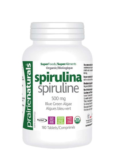 Prairie Naturals Spirulina 180 Tablets
