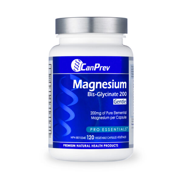 CanPrev Magnesium Bis-Glycinate Gentle 200mg 120 Capsules